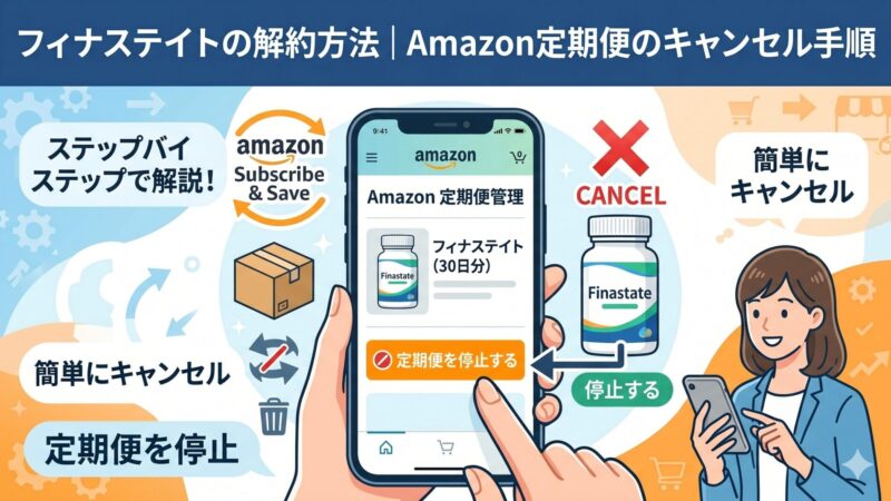 フィナステイトの解約方法｜Amazon定期おトク便のキャンセル手順と注意点