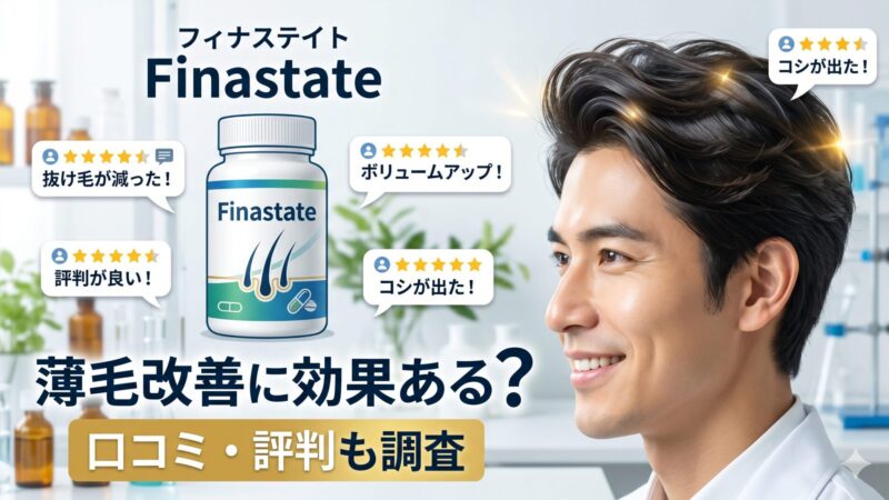 薄毛改善にフィナステイト（Finastate）は効果ある？｜口コミ・評判も調査
