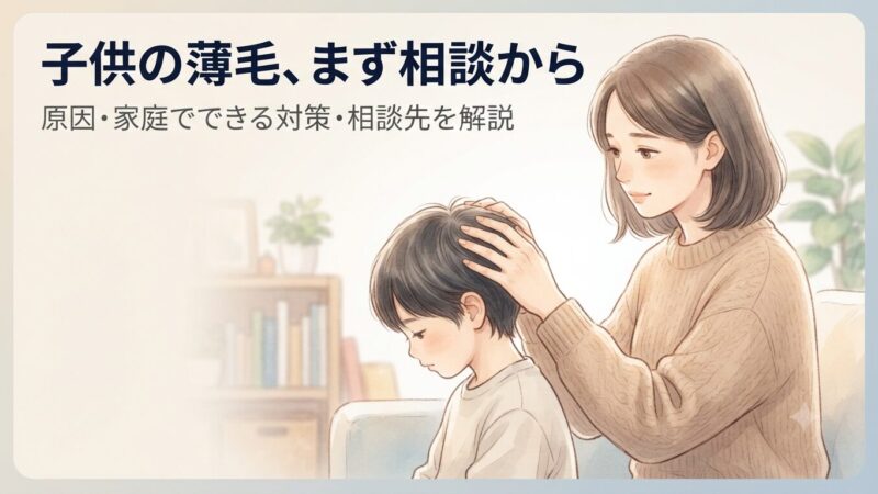 子供の髪の毛が薄い？小学生の薄毛の原因と家庭でできる対策・相談先